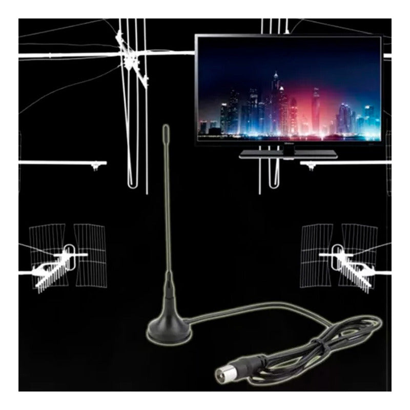Antena Hd Tv Digital Tvd Coaxial Delgada
