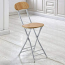 Silla Taburete Simil Madera Plegable 70x34cm Laqueado Marrón Multicolor