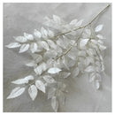 Flores Artificiales Ramo Hoja Rowan Ramo De Rusco Italiano Blanco