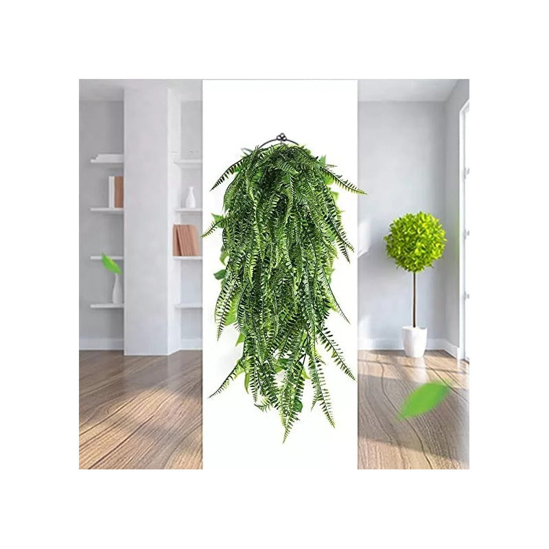 Helecho Fino Colgante  Flor Artificial Vara Frondosa