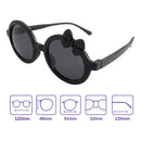 Anteojos Gafas Sol Niña Redondo Uv400 Lentes Gafas Infantil Lazo Lila Negro