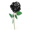 Rosa Negra Artificial Decorativa Petalos Hallowen  Negro