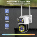 Cámara Wifi Exterior Doble Lente 6mp Ptz Ip66 Bluetooth 3k Blanco