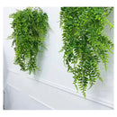 Pack 2 Helechos Fino Colgant Artificial Vara Frondosa Boston Verde