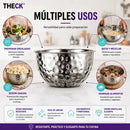 Bowl Acero Inoxidable Martillado Theck 23x14cm Multiuso Plateado