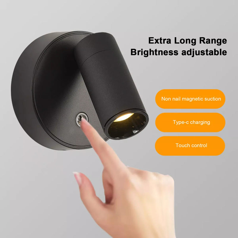 X2 Lámpara De Pared Para Dormitorio, Foco Magnético, 3 Modos