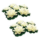 Pack 9 Flor De Loto Artificiales Loto Lirio Cojín Flotante