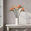 Flor De Ave Del Paraíso Artificial Flor De Pajaro Ave  Naranja