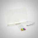 Pizarra Mágica Led Transparente Con Soporte Y Plumones Blanco
