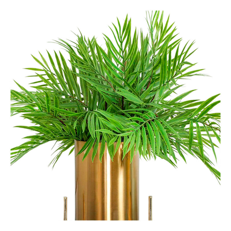 Palmera Follaje Fino Colgante Flor Artificial Vara Frondosa Color Verde