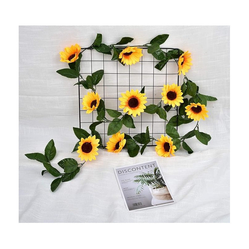 Girasol Amarillo Guirnalda  Artificial De 210 Cm