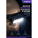 Foco Cintillo Theck Cob Led Recargable Tipo C Para Camping Blanco Negro