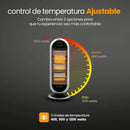 Estufa Halógena Oscilante 1200w 3 Niveles De Calor Gris