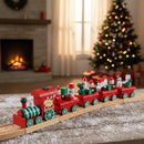 Tren Decorativo Navideño Miniatura 31cm Rojo Verde Thek
