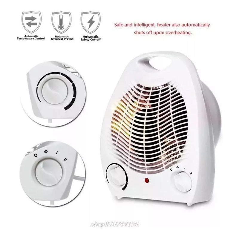 Caloventilador 1000/2000w Frio Y Calor Calo Ventilador Calefactor Potop 220v C/termostato