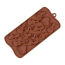 Pack De 6 Moldes De Silicona Surtidos Para Chocolate Marrón