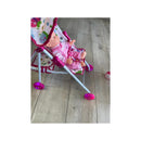 Coche Juguete Rosa Sm Plegable Metal Ruedas Luminosas Diseño Grande