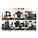 Soporte Celular Moto Bicicleta Ajustable Theck Negro
