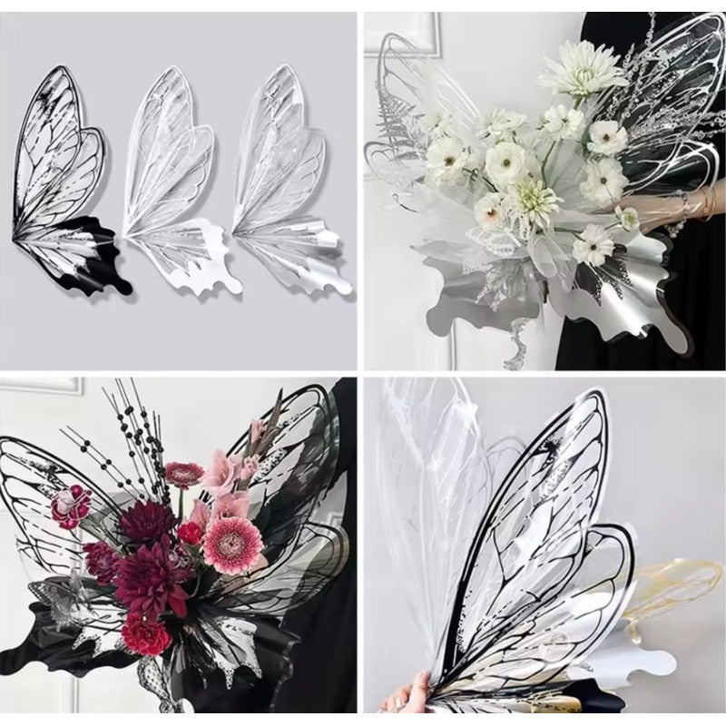 20 Piezas Papel Celofán Coreano Con Forma Mariposa