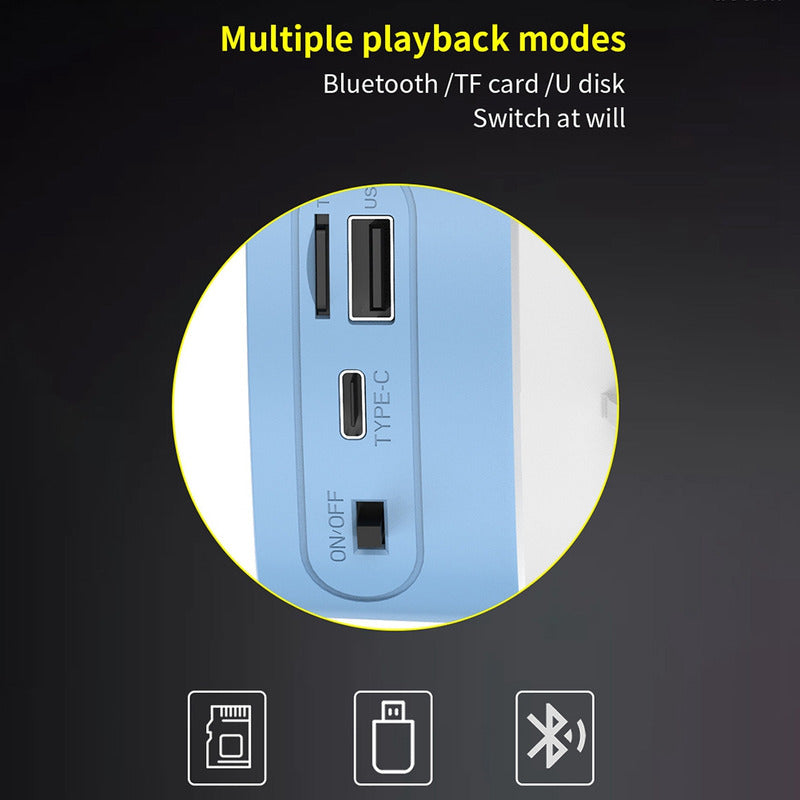 Altavoz De Megáfono Solar Portátil Inalámbrico Bt Alarma