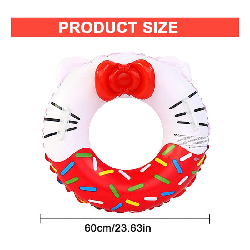 Flotador Hello Kitty -dona Salvavida Inflable Niños Piscina