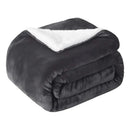Frazada Chiporro Sherpa 200x230cm 2kg Polar Invierno Liso Gris Oscuro 200 Cm X 230 Cm