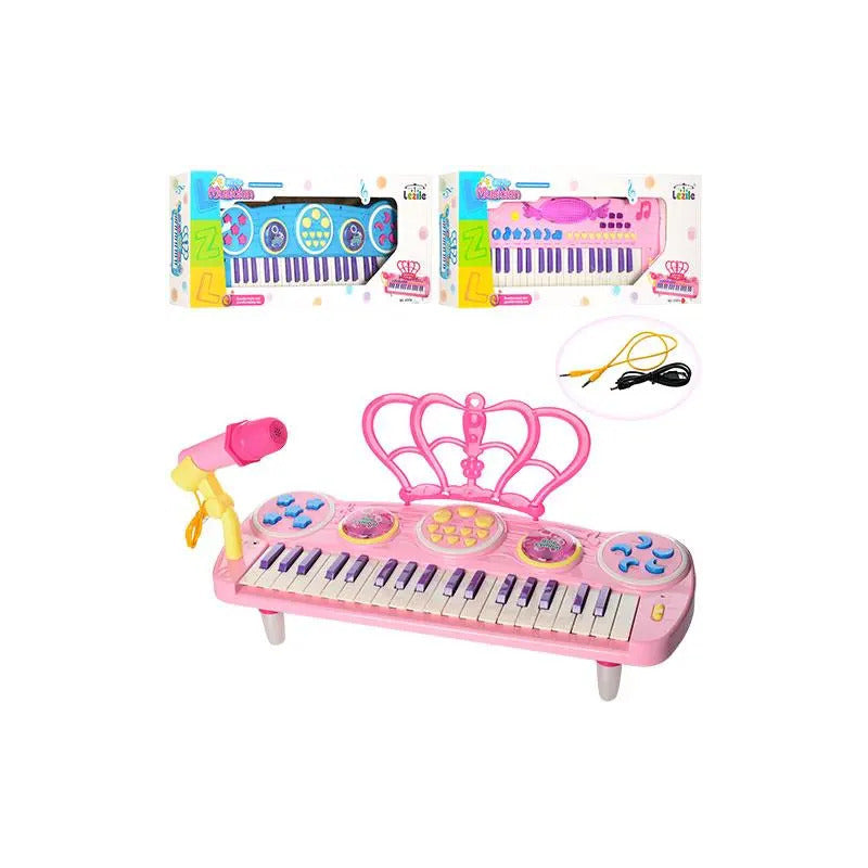 Teclado Portátil De Piano Para Niña Rosa De 37 Teclas A Pila