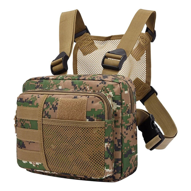 Bolsa Táctica De Pecho Chaleco Ajustable Funcional