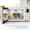 4 Tazas Vidrio Transparente 480ml Asa Color Ecodeco