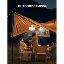 Ventilador Solar 2 En 1 Con Luz Led Plegable Camping Exterio Blanco