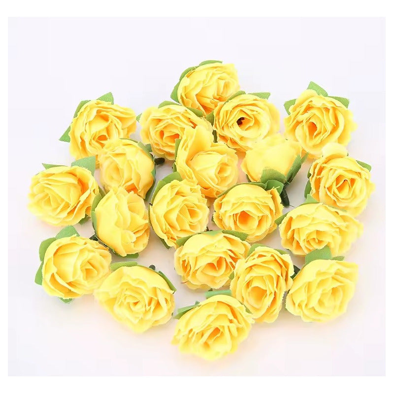 100 Piezas Cabeza De Rosas Flores Artificiales Rositas Minis