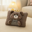 Guatero De Manos Electrico Peluche Osito Corona Calentador Marrón