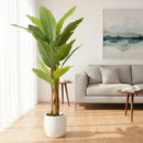 Artificial Banano Árbol Planta Arbusto 21 .0 C M Aspcto Real Verde