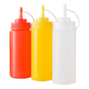 Pack 3 Dispensadores Salsa Ketchup Mostaza Mayo - Plastico Rojo