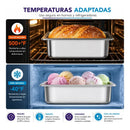 Pack 4 Bandejas Gastronómicas 32.5x26.5x14cm Theck Plateado