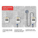 Mini Calentador De Agua Calefón Ducha Calienta En 3 Seg Color Blanco 3.500w