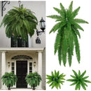 Helecho Colgante Flor Artificial Vara Frondosa Colgante Verde