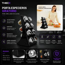 Especiero Theck 8 Frascos De Vidrio Con Soporte Negro Negro