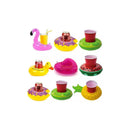 Pack 6 Mini Flotadores Porta Vasos Botellas Piscina Playa Surtidos