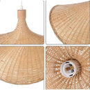 Lámpara Pantalla Colgante De Techo De Bambú Sombrero Ecodeco Marrón