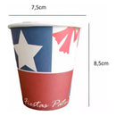 Pack 10 Vasos Cartón Desechables Dieciochero Fiestas Patrias Azar