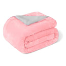 Frazada Chiporro Sherpa 200x230cm 2kg Polar Invierno Liso Rosa 200 Cm X 230 Cm