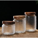 X3 Frasco De Vidrio 1010ml Thek Con Tapa De Madera Hermético Transparente