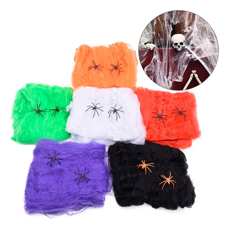 Telaraña Halloween Decoración Tela De Araña Adorno