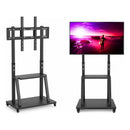 Base Móvil Para Tv Con Repisa Vesa Hasta 80 Kg Negro