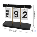Calendario Perpetuo De Madera Eterno Reutilizable Negro