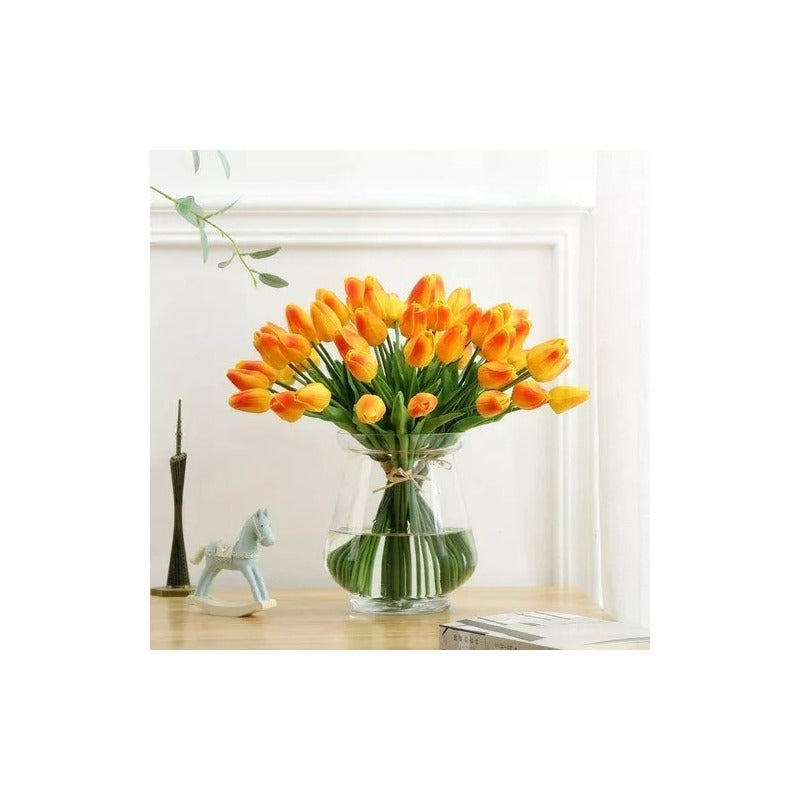 Ramos De Tulipanes Artificiales Flor Decoración Tulipan