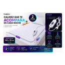 Calienta Cama Eléctrico Theck 1 Plaza 150x70 Cm 2 Niveles Blanco Yhk-1plz