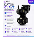 Cámara Wifi Ptz Theck Doble Lente Ia 2mp Visión Nocturna Negro
