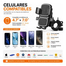 Soporte Celular Moto Bicicleta Ajustable Theck Negro